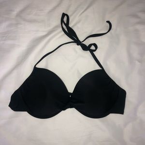 Black halter bikini top